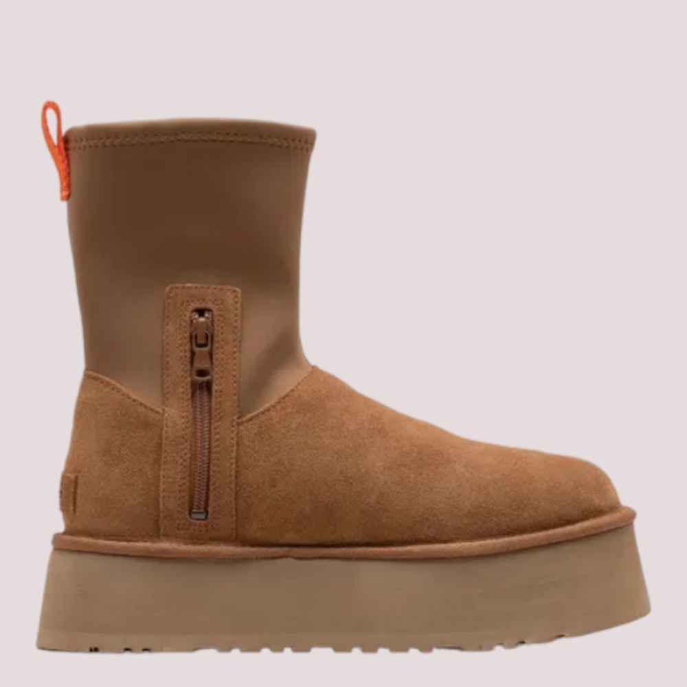 Women's UGG Classic Dipper Platform Boot, Chestnut Suede. 1144031